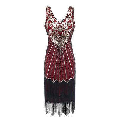 Vintage 20s Plus Size Κόκκινο Φόρεμα