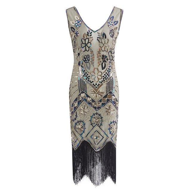 Vintage 20s Paris Beige Φόρεμα