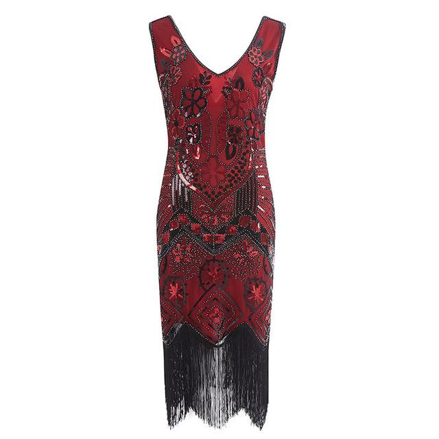 Vintage 20s Paris Red Dress