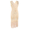 Vintage 20s Sequin Φόρεμα Μπεζ