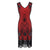 Vintage Φόρεμα 20s Red Sequin
