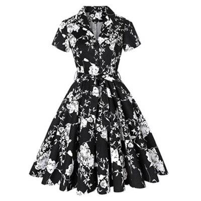 Φόρεμα Vintage Plus Size 60s B&W