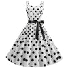 Vintage Φόρεμα Rockabilly Λευκό Πουά