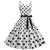 Vintage Φόρεμα Rockabilly Λευκό Πουά