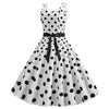 Vintage Φόρεμα Rockabilly Λευκό Πουά