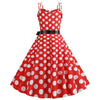 Vintage Rockabilly Φόρεμα Κόκκινο Λευκό Πουά