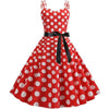 Vintage Rockabilly Φόρεμα Κόκκινο Λευκό Πουά