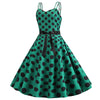 Vintage Rockabilly Φόρεμα Πουά Πράσινο