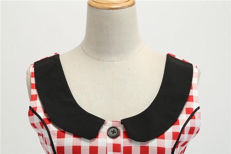 Vintage Κόκκινο Και Λευκό Φόρεμα